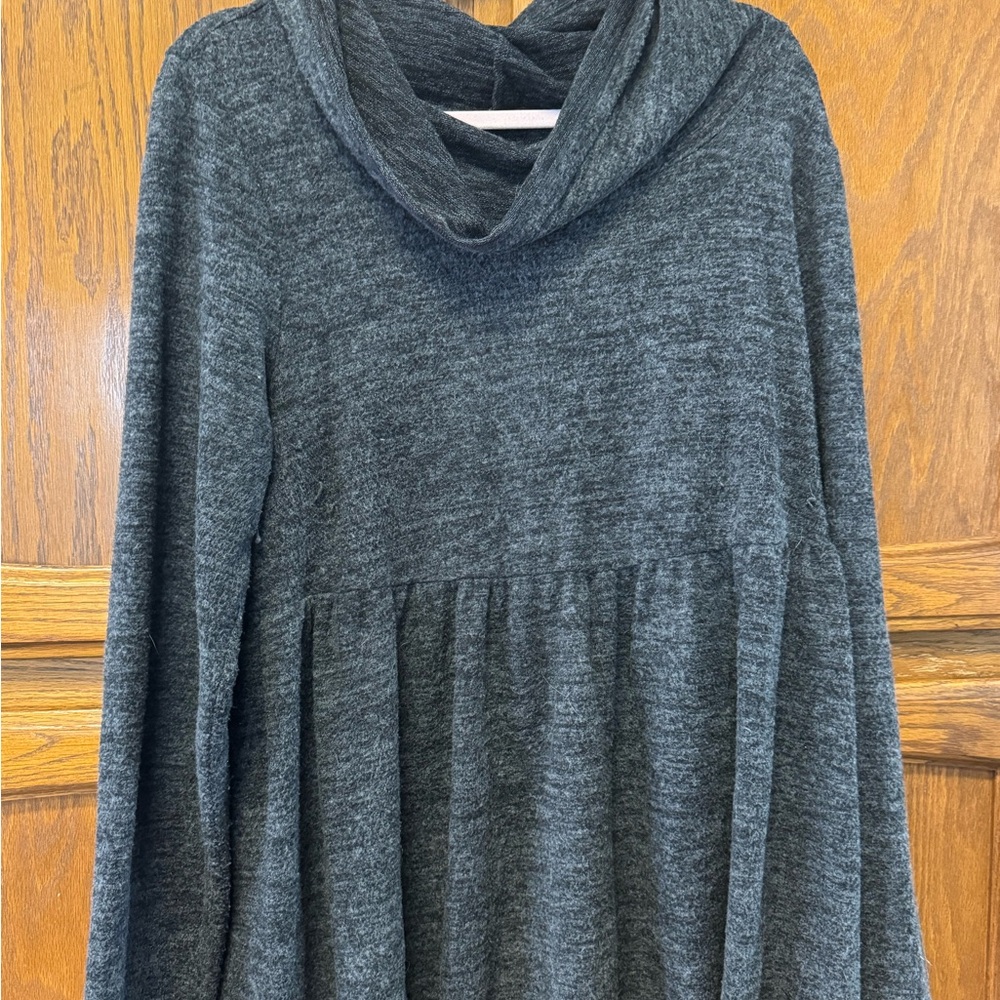 Torrid Charcoal Cowl Neck Sweater